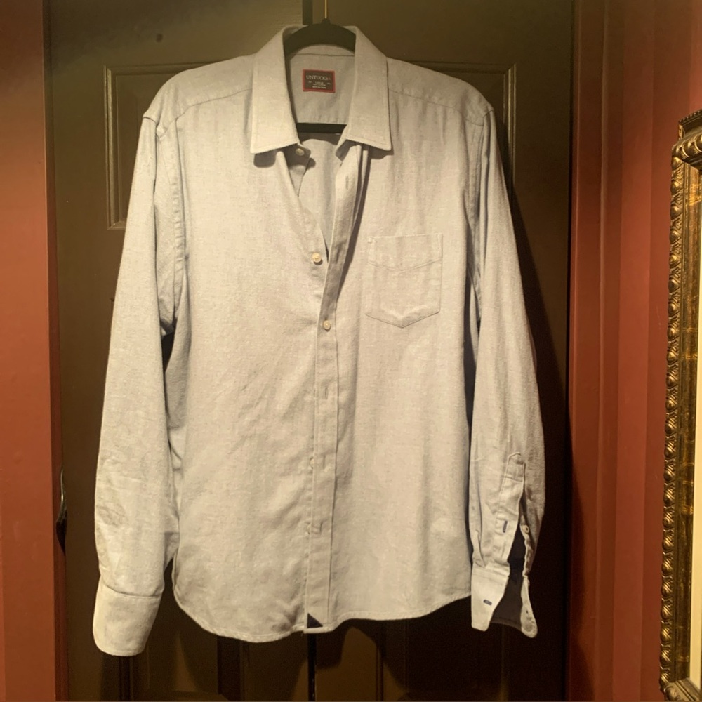 UNTUCKit Light Gray Casual Button Down Shirt